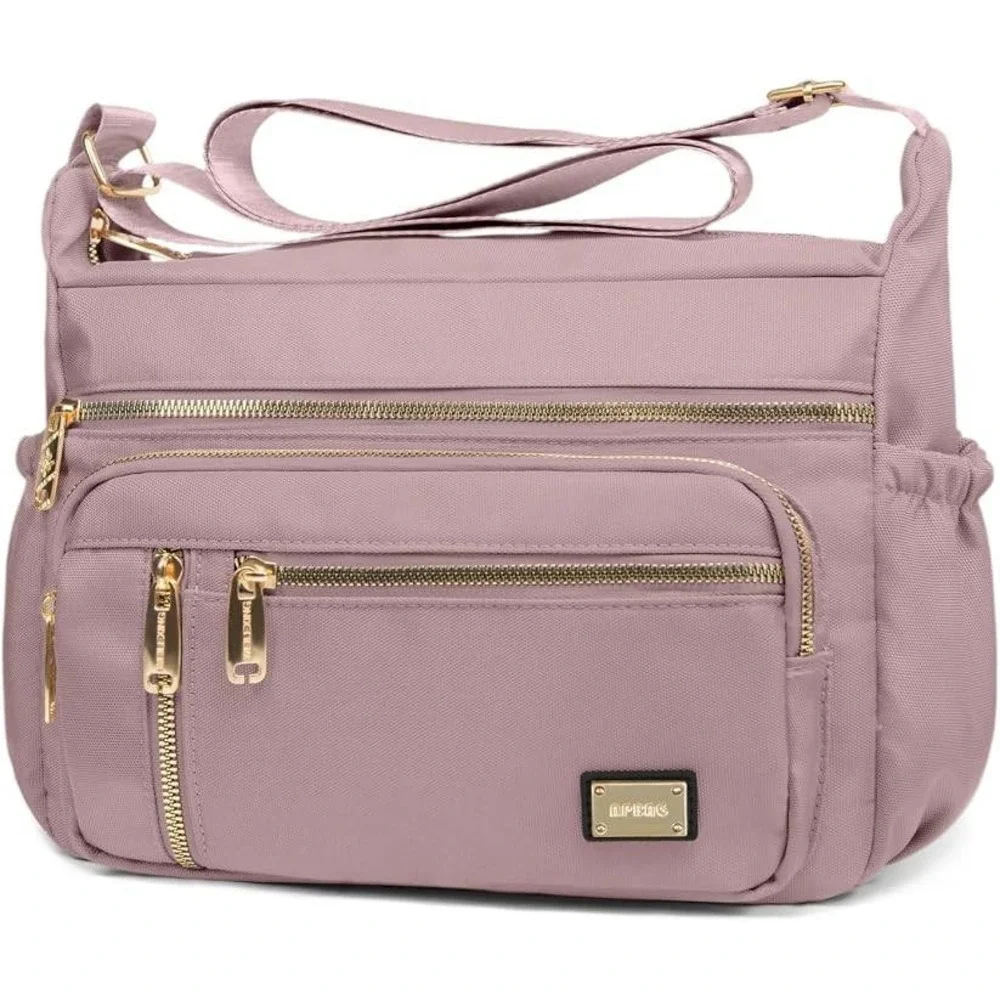 NPBAG Crossbody Bag Womens Medium Mauve Multi-Pocket Travel Shoulder NWOT